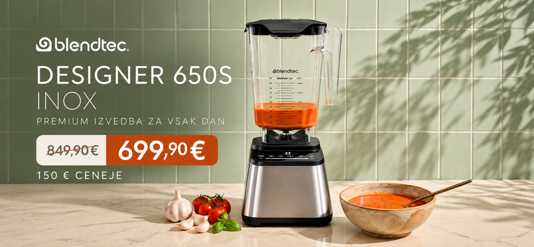 Blendtec Designer 650 Inox akcija